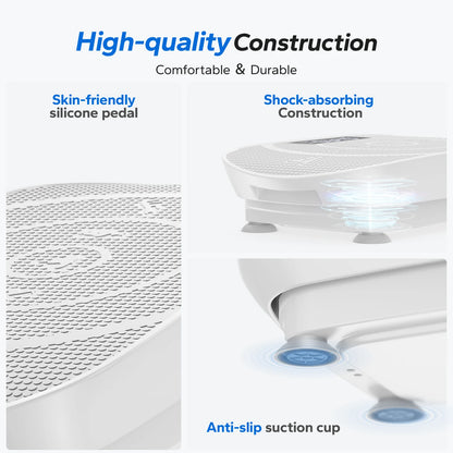 Vibration Plate Exercise Machine – Whole Body Workout Platform with Bluetooth, Remote & Resistance Bands - cozy karts