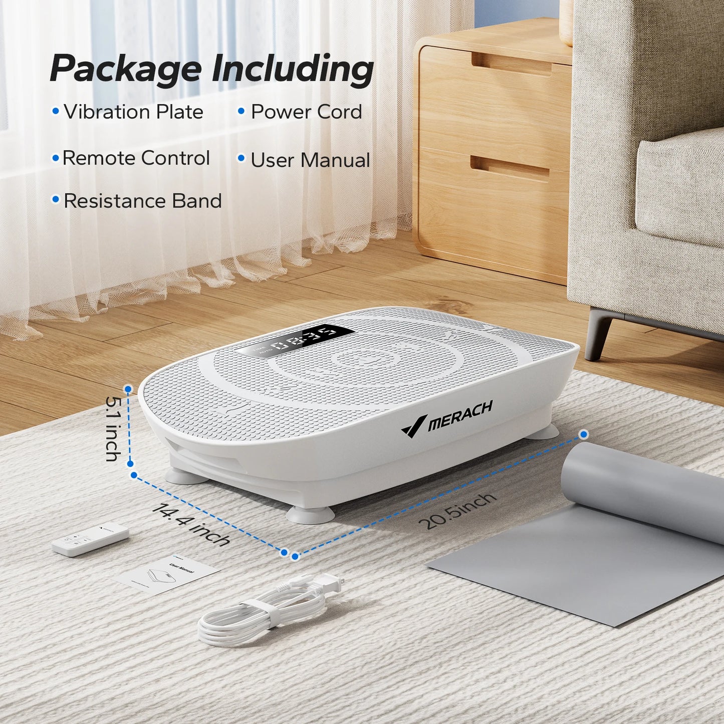 Vibration Plate Exercise Machine – Whole Body Workout Platform with Bluetooth, Remote & Resistance Bands - cozy karts