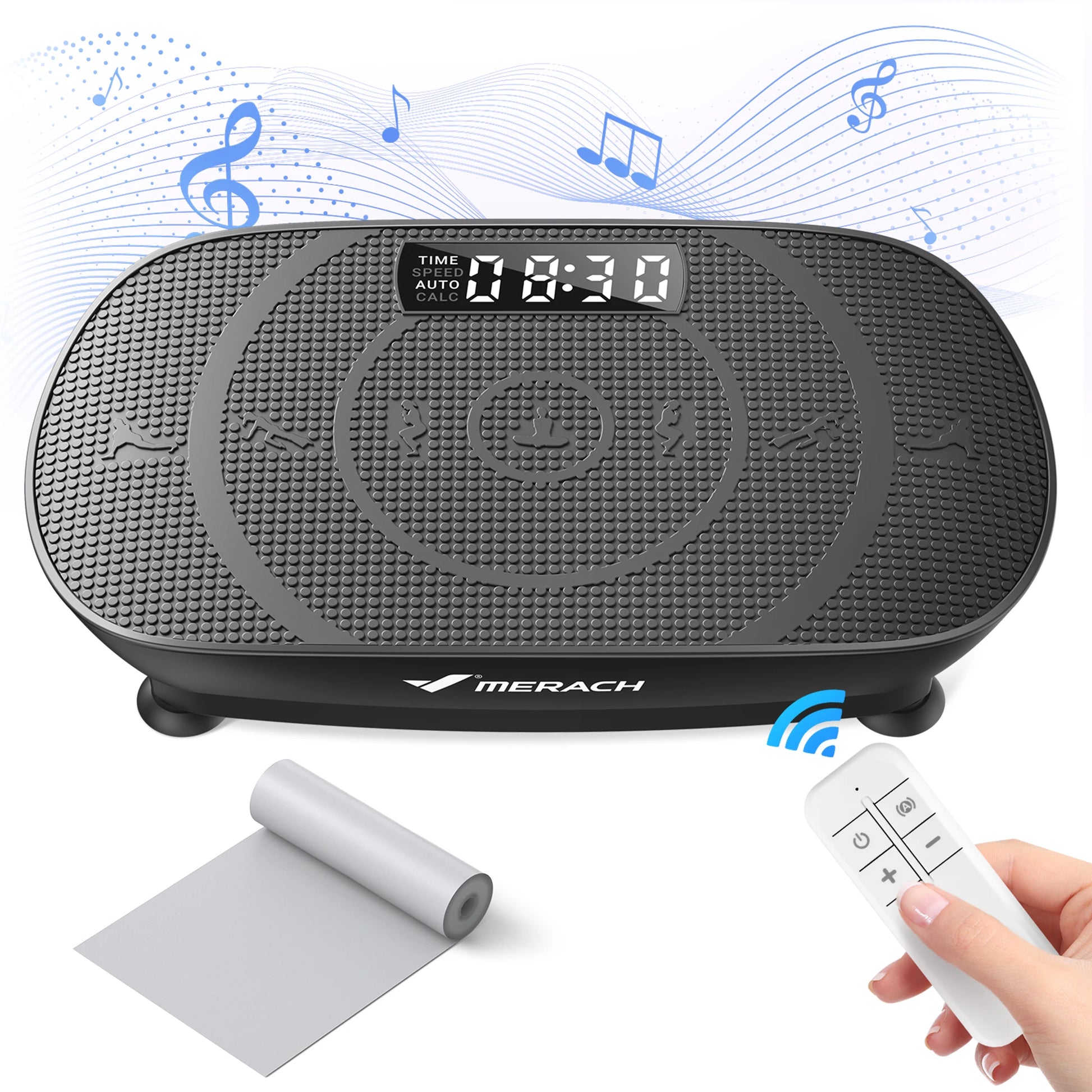 Vibration Plate Exercise Machine – Whole Body Workout Platform with Bluetooth, Remote & Resistance Bands - cozy karts