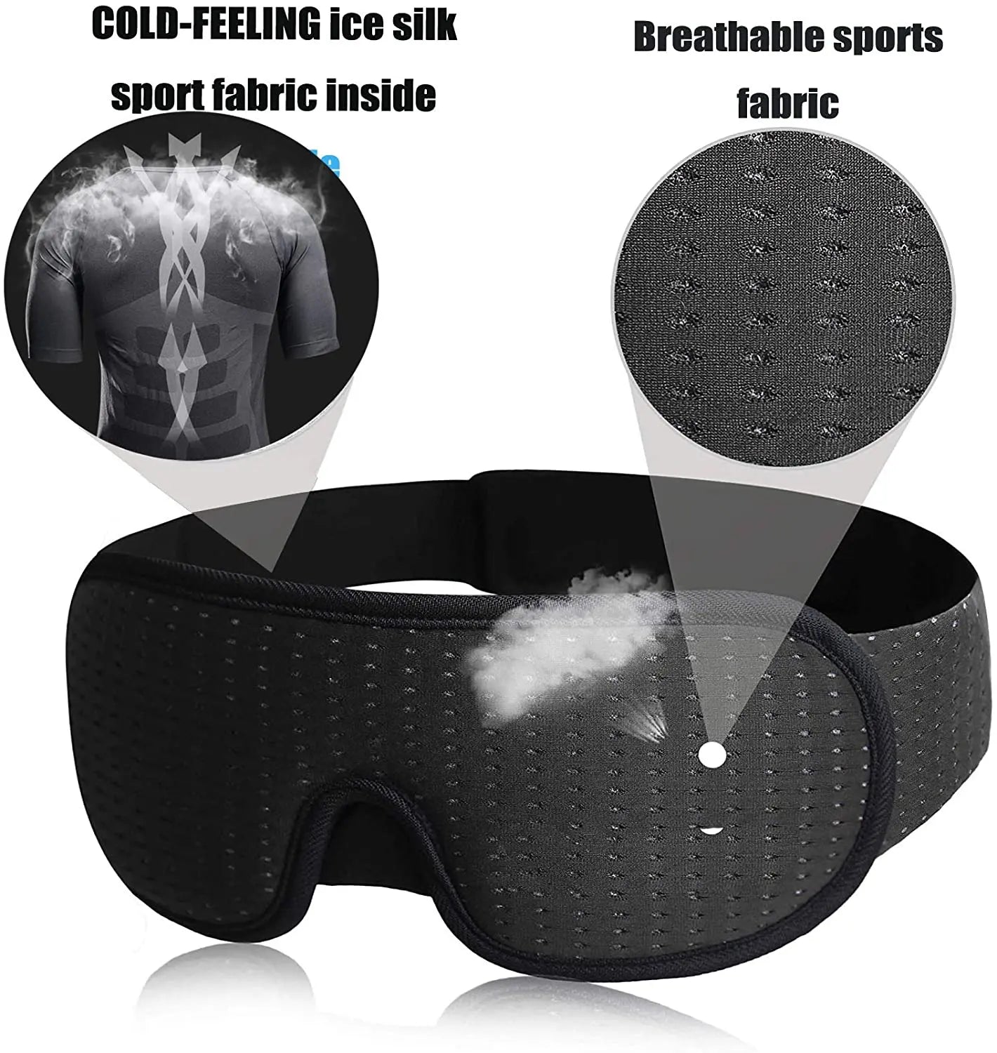 3D Sleep Eye Mask – Soft Padded Eye Shade with Total Light Blockout & Adjustable Strap - cozy karts