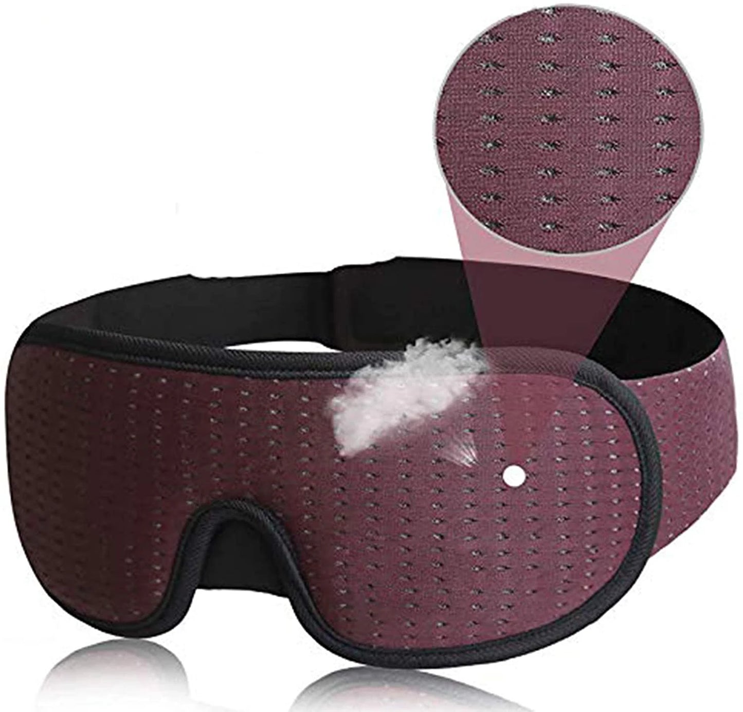 3D Sleep Eye Mask – Soft Padded Eye Shade with Total Light Blockout & Adjustable Strap - cozy karts