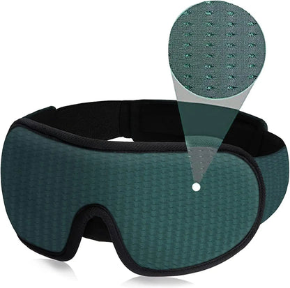 3D Sleep Eye Mask – Soft Padded Eye Shade with Total Light Blockout & Adjustable Strap - cozy karts