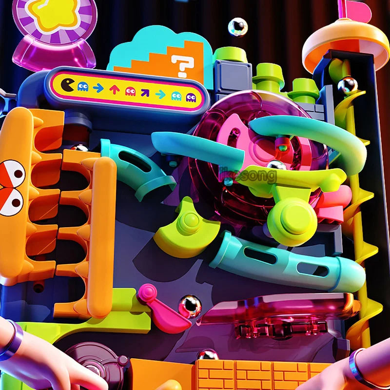 Educational Montessori Track Adventure Game – Multi-Layer Rail Rolling Ball Toy - cozy karts