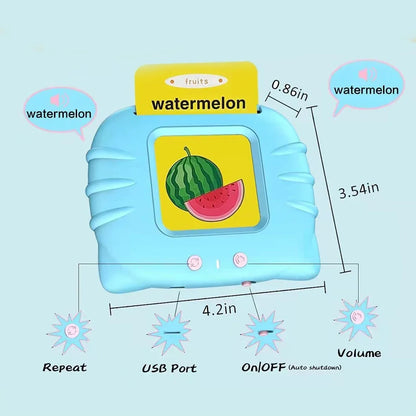 Talking Flash Cards for Kids – Alphabet & Sight Words Learning Toy, Speech Therapy & Sensory Educational Game - cozy karts