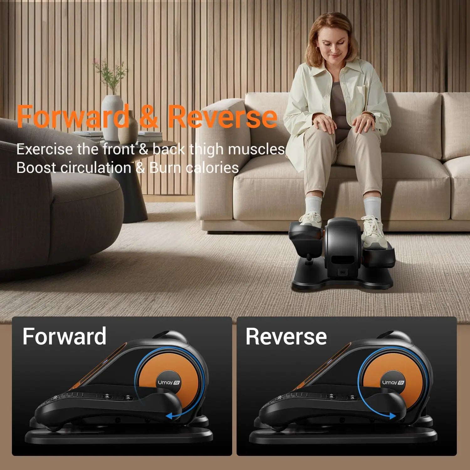 Under Desk Elliptical Machine – Portable Seated Pedal Exerciser with Remote & Resistance Bands - cozy karts