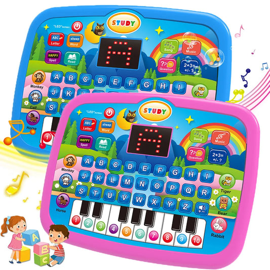 Kids’ Education Tablet Toy – Literacy, Math & Music Learning (Age 3+) - cozy karts