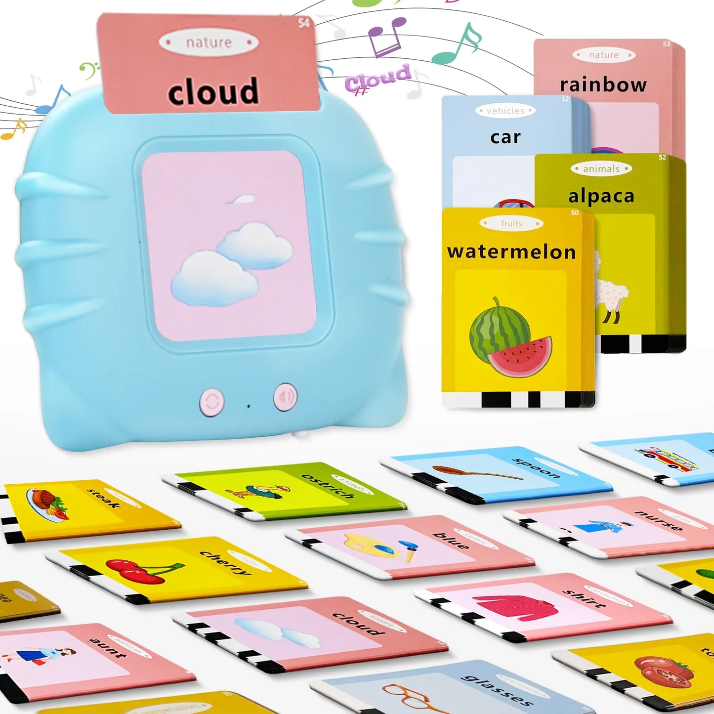 Talking Flash Cards for Kids – Alphabet & Sight Words Learning Toy, Speech Therapy & Sensory Educational Game - cozy karts