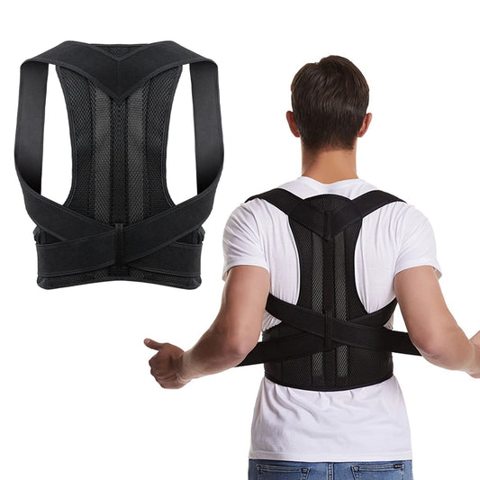 Adjustable Back Brace Posture Corrector – Lumbar & Shoulder Support Belt for Men and Women - cozy karts