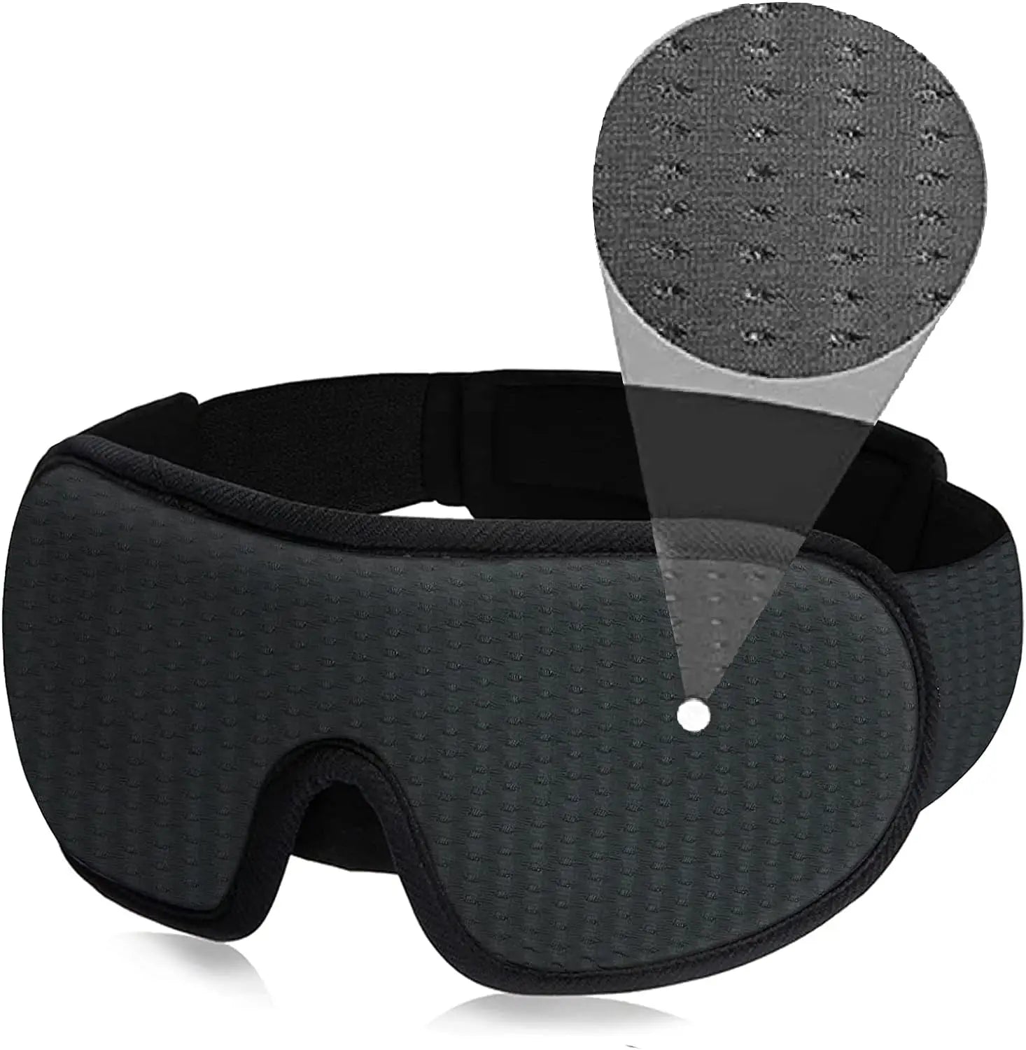 3D Sleep Eye Mask – Soft Padded Eye Shade with Total Light Blockout & Adjustable Strap - cozy karts