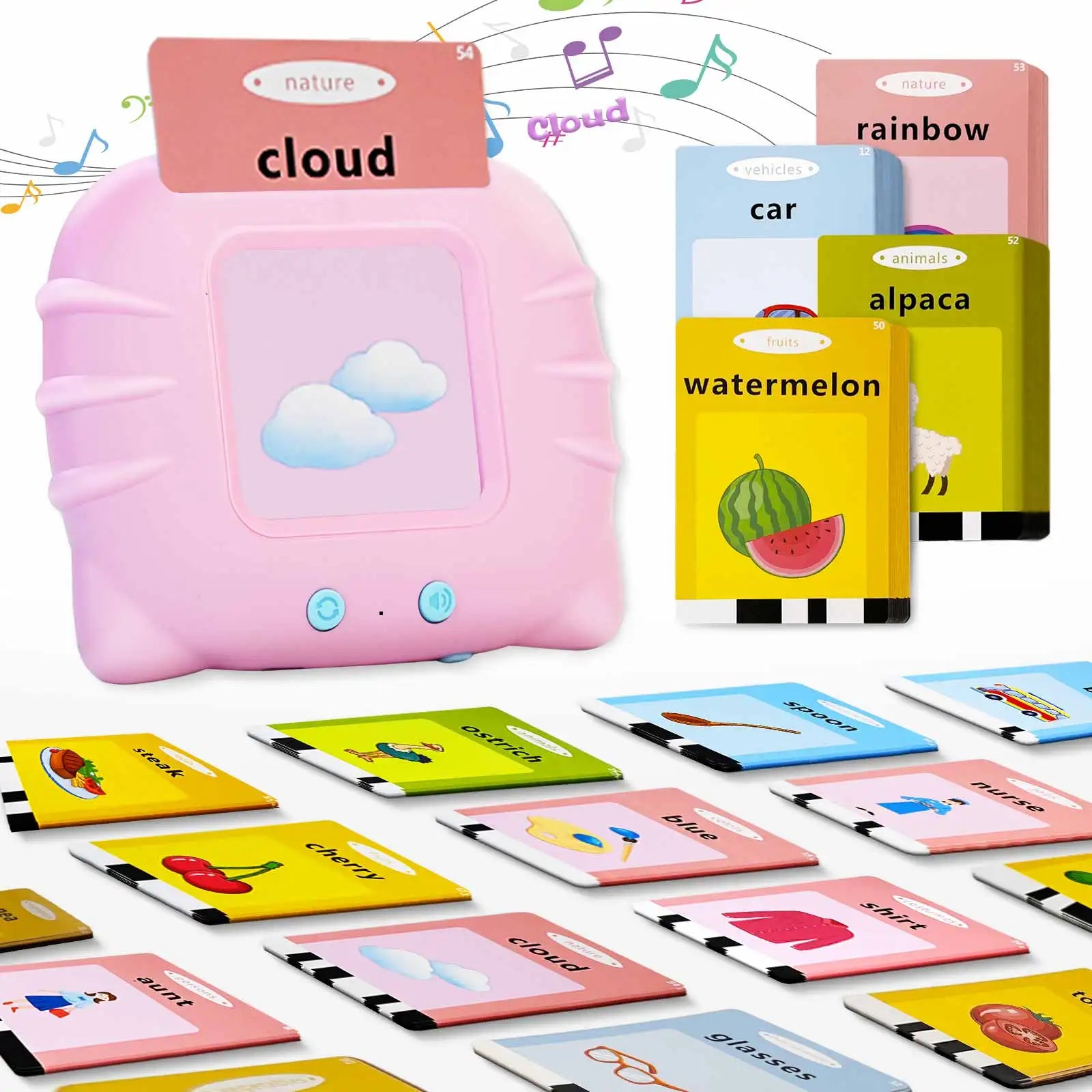 Talking Flash Cards for Kids – Alphabet & Sight Words Learning Toy, Speech Therapy & Sensory Educational Game - cozy karts