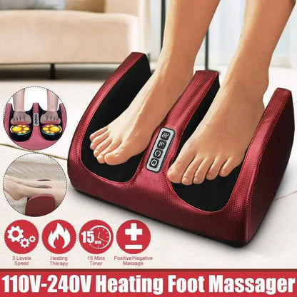 Electric  Foot Massager with Heat – Kneading Roller, Hot Compression & Pain Relief Therapy - cozy karts