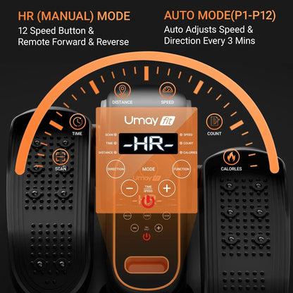 Under Desk Elliptical Machine – Portable Seated Pedal Exerciser with Remote & Resistance Bands - cozy karts