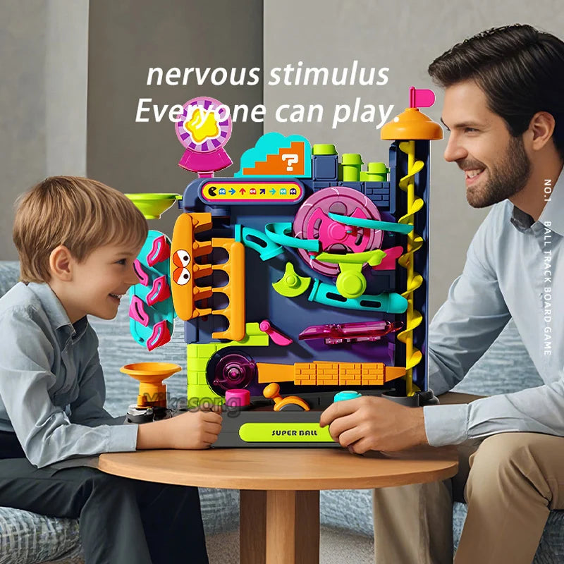 Educational Montessori Track Adventure Game – Multi-Layer Rail Rolling Ball Toy - cozy karts