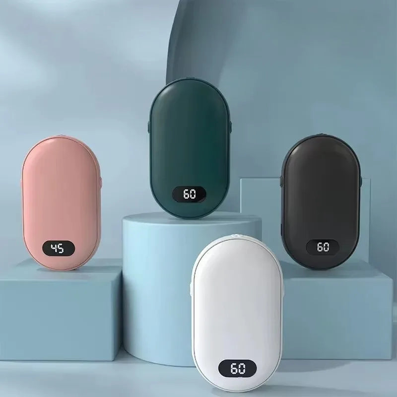 2-in-1 Rechargeable Hand Warmer & Power Bank – Portable USB Mini Electric Heater for Winter - cozy karts
