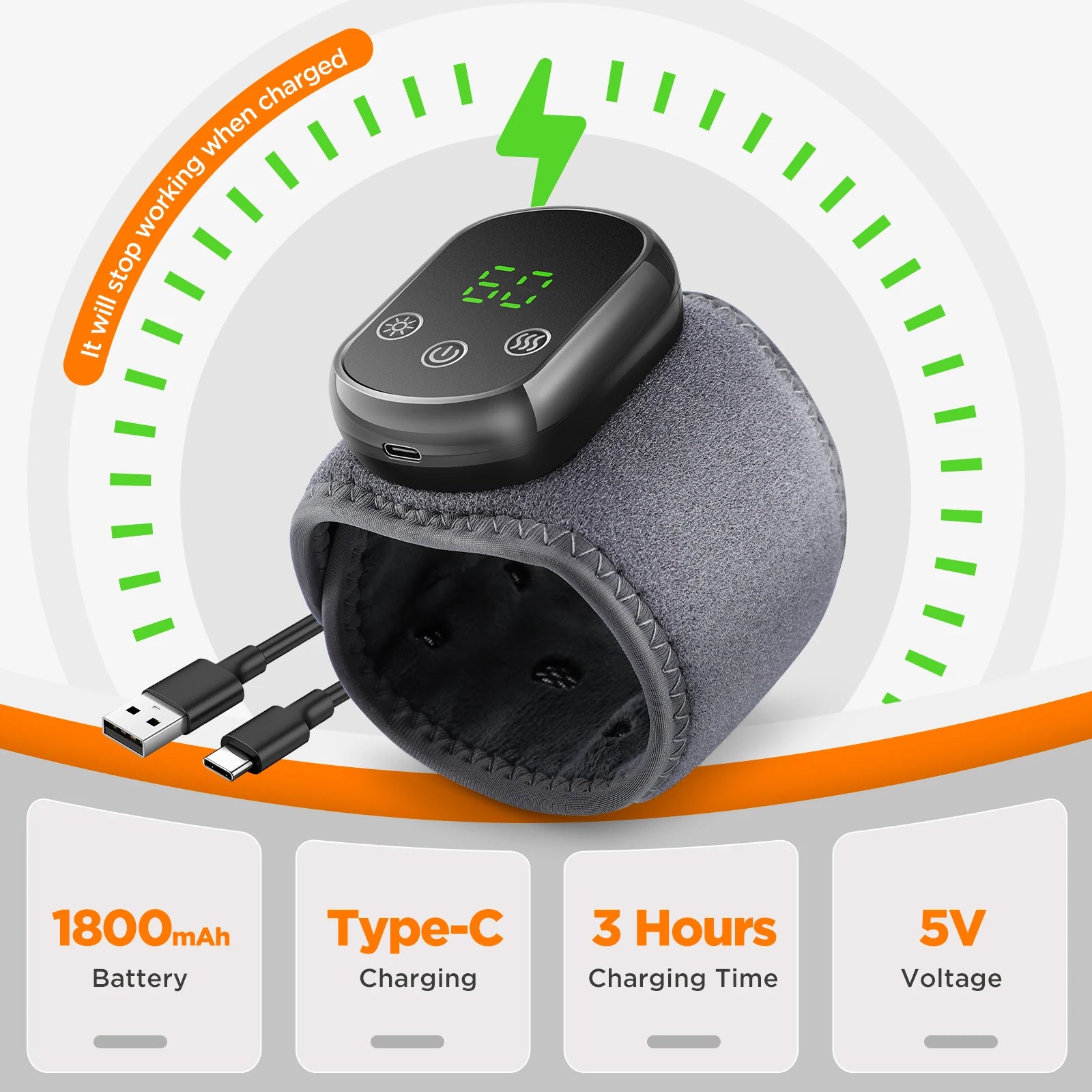 Electric Wrist & Ankle Brace – Adjustable Hot Compress and Vibration Massage Support for Carpal Tunnel & Joint Relief - cozy karts