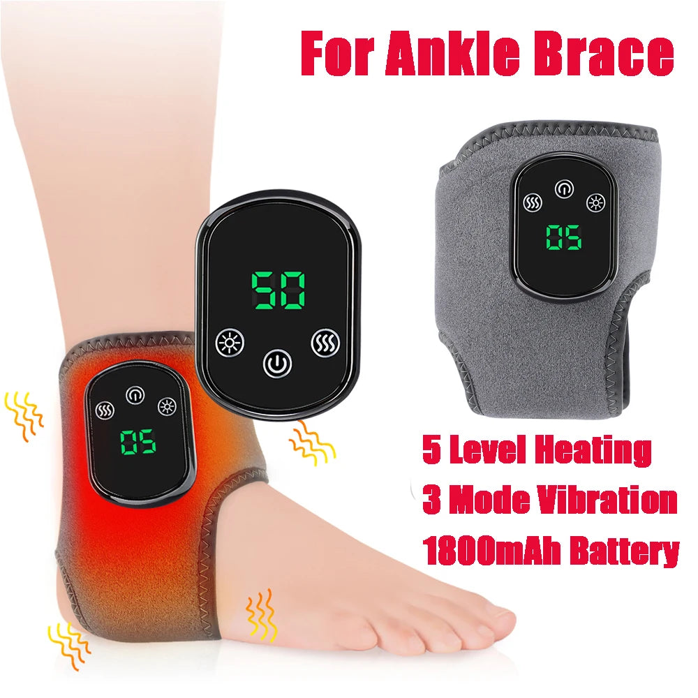 Electric Wrist & Ankle Brace – Adjustable Hot Compress and Vibration Massage Support for Carpal Tunnel & Joint Relief - cozy karts