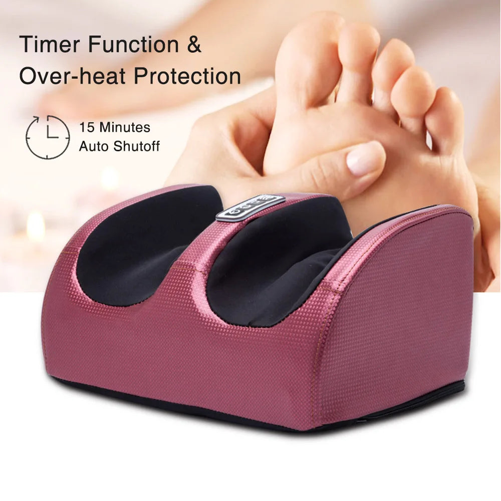Electric  Foot Massager with Heat – Kneading Roller, Hot Compression & Pain Relief Therapy - cozy karts