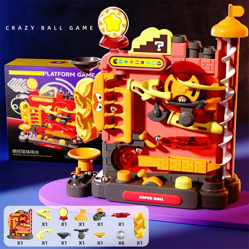 Educational Montessori Track Adventure Game – Multi-Layer Rail Rolling Ball Toy - cozy karts