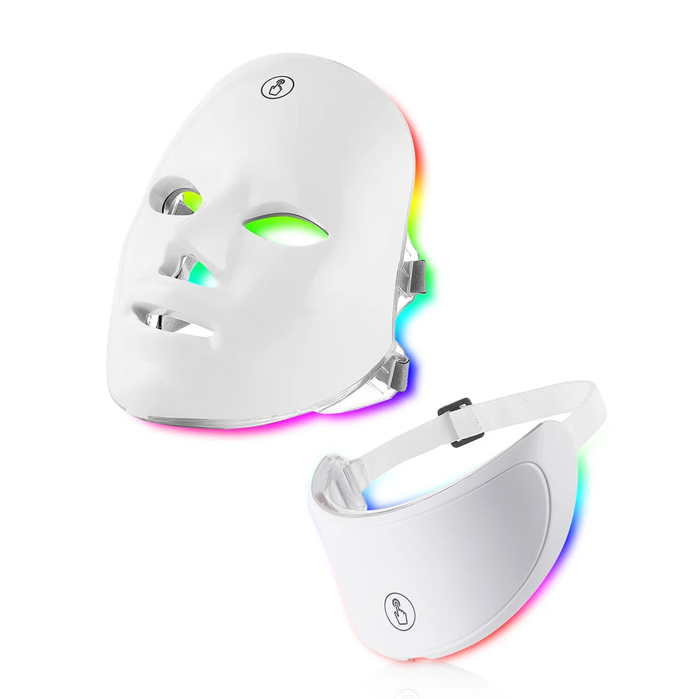 LED Face & Neck Beauty Machine – 7 Color Light Therapy Mask for Skin Tightening, Anti-Aging & Acne Care - cozy karts