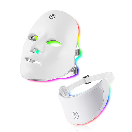 LED Face & Neck Beauty Machine – 7 Color Light Therapy Mask for Skin Tightening, Anti-Aging & Acne Care - cozy karts