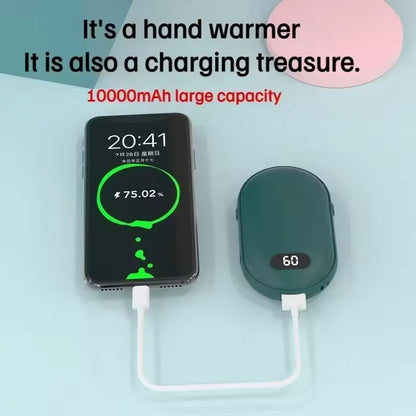2-in-1 Rechargeable Hand Warmer & Power Bank – Portable USB Mini Electric Heater for Winter - cozy karts
