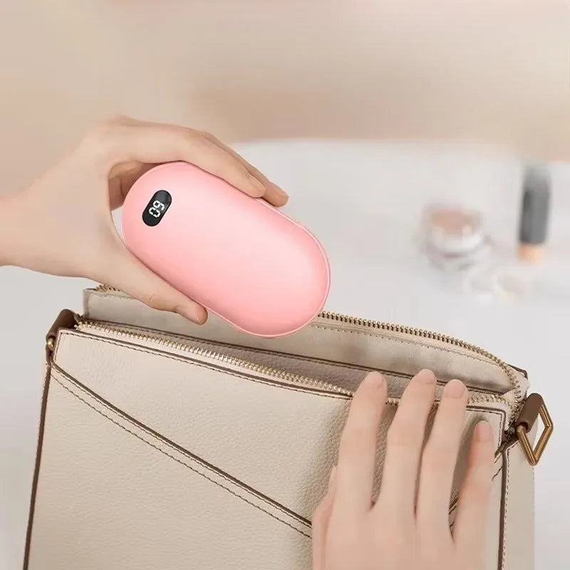 2-in-1 Rechargeable Hand Warmer & Power Bank – Portable USB Mini Electric Heater for Winter - cozy karts