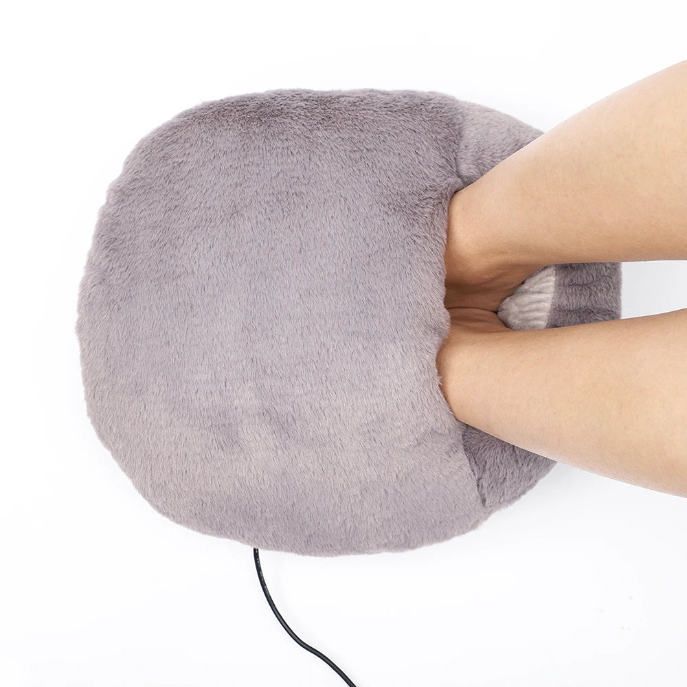 Winter USB Charging Electric Foot Heating Pad – Soft Plush Washable Foot Warmer Mat - cozy karts
