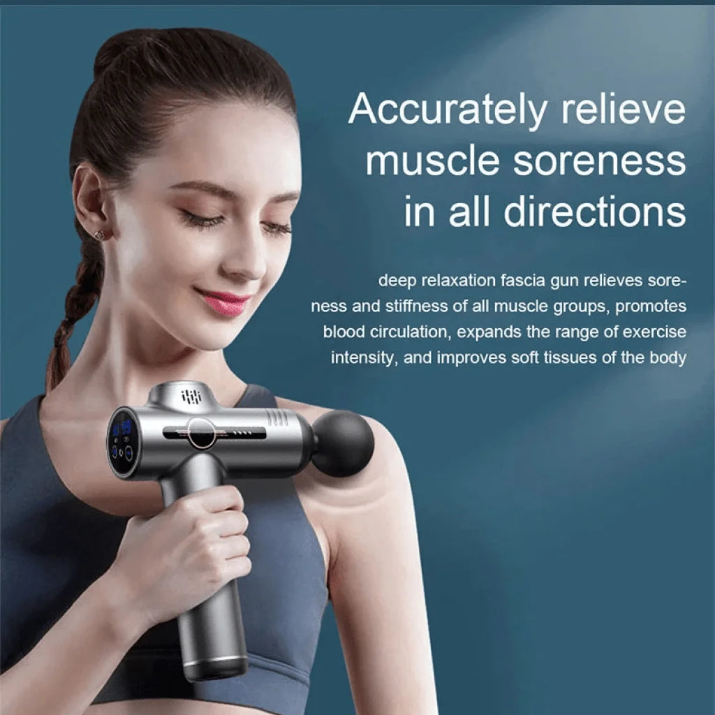99-Speed Deep Tissue Massage Gun – Quiet Percussion Muscle Massager for Neck, Back & Body Recovery - cozy karts